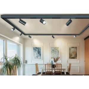 Set of track rails 2x 2m + 2x 1m + 6x GU10 LED fixtures
