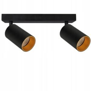 Ceiling lamp, rail spot, wall lamp, surface-mounted halogen fixture, 2x GU10 led